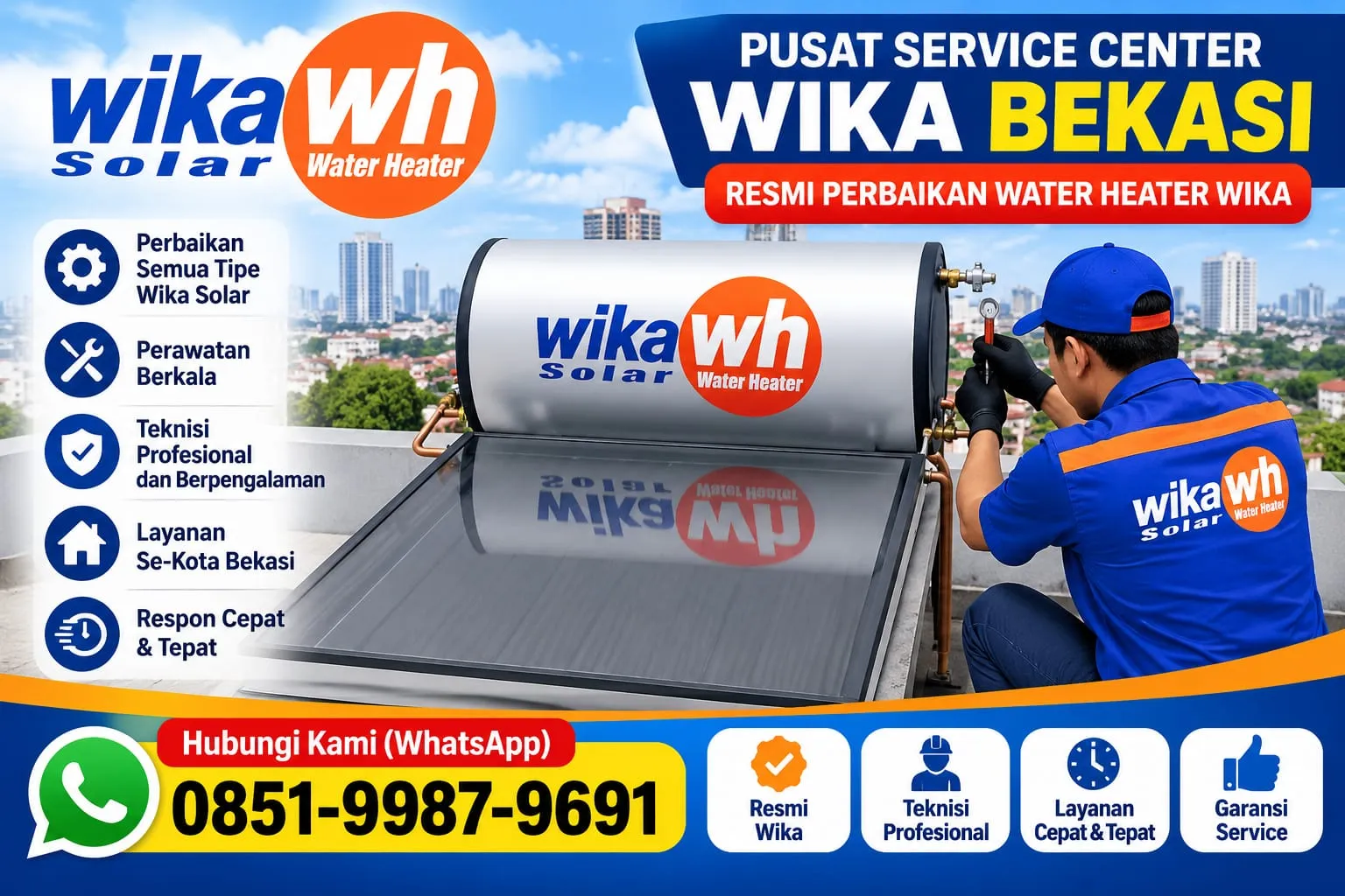 Pusat Service Center Wika  Bekasi | Perbaikan Water Heater Wika Profesional